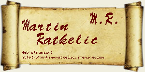 Martin Ratkelić vizit kartica